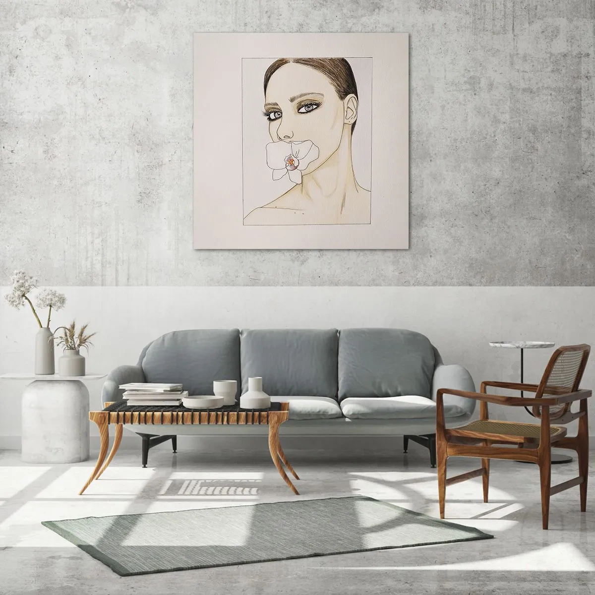 Glastavla - Bild på glas - Elegansens och skönhetens symbol - 40x40 cm