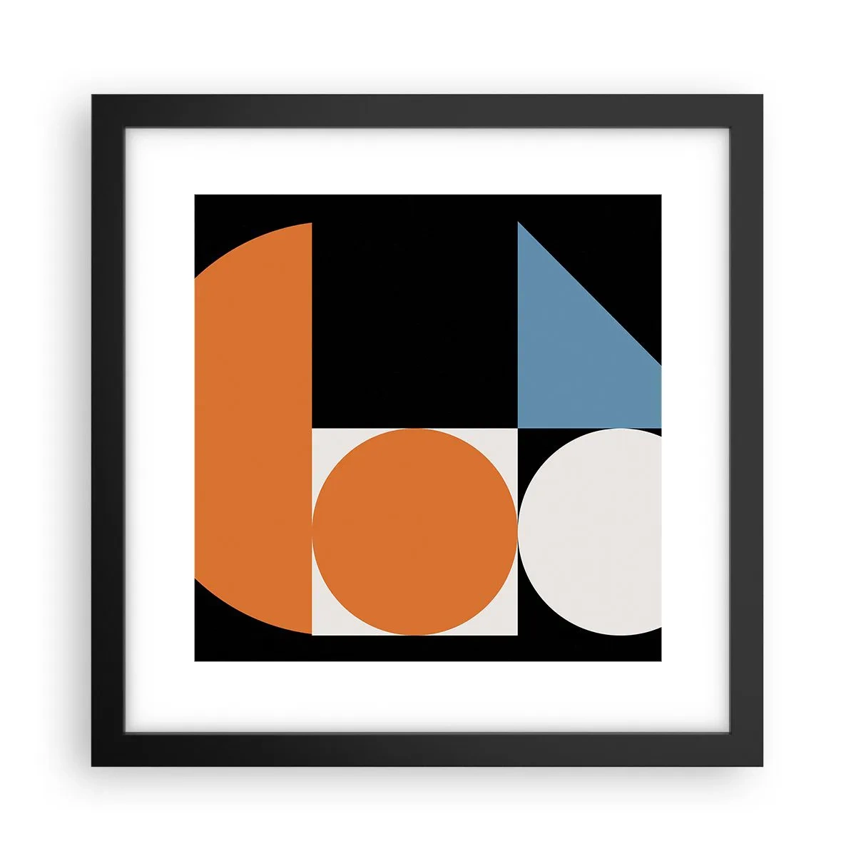 Affisch i svart ram - Geometriska figurer - 30x30 cm