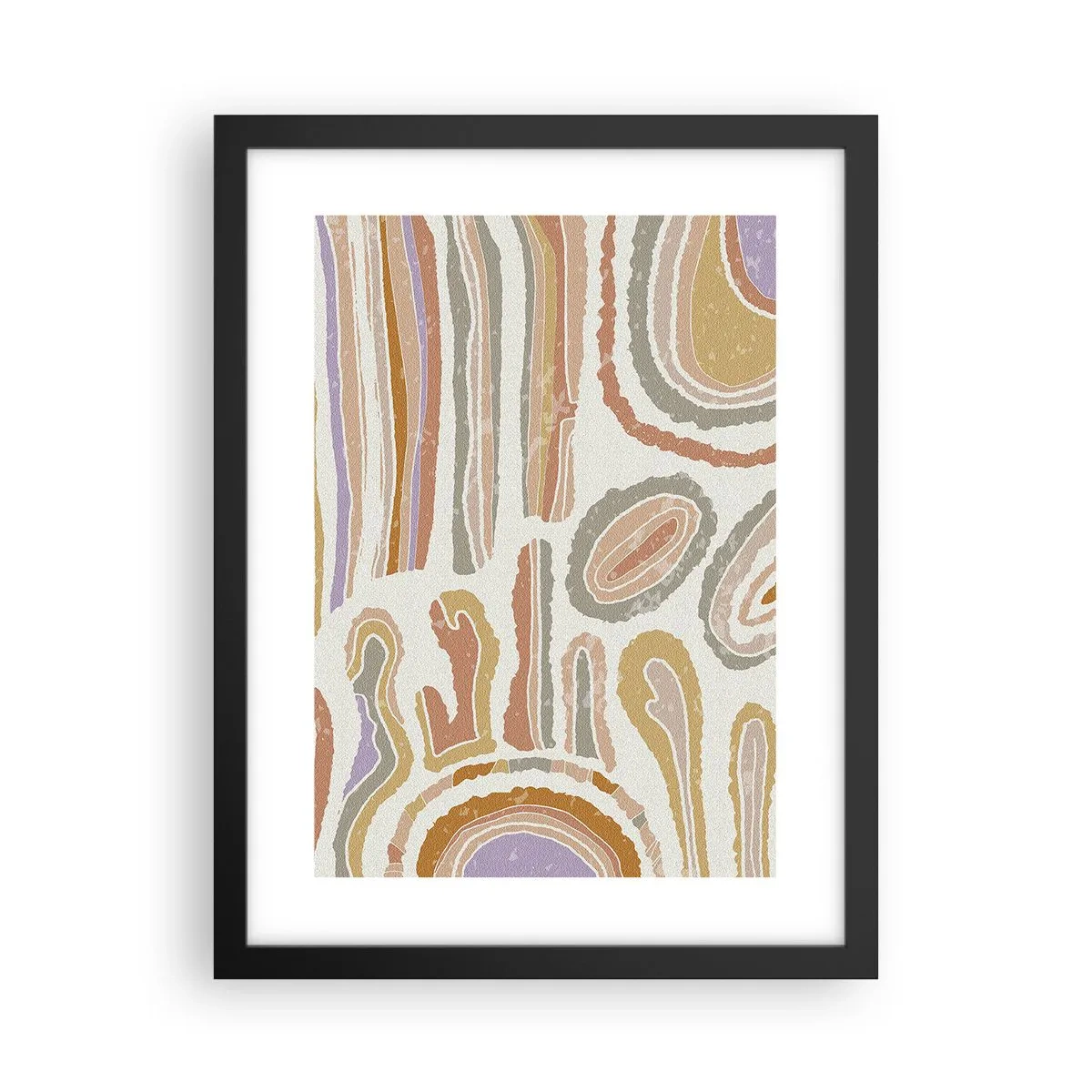 Affisch i svart ram - Färgglada tvärsnitt - 30x40 cm