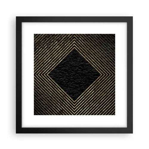 Affisch i svart ram - Geometri i glamourstil - 30x30 cm