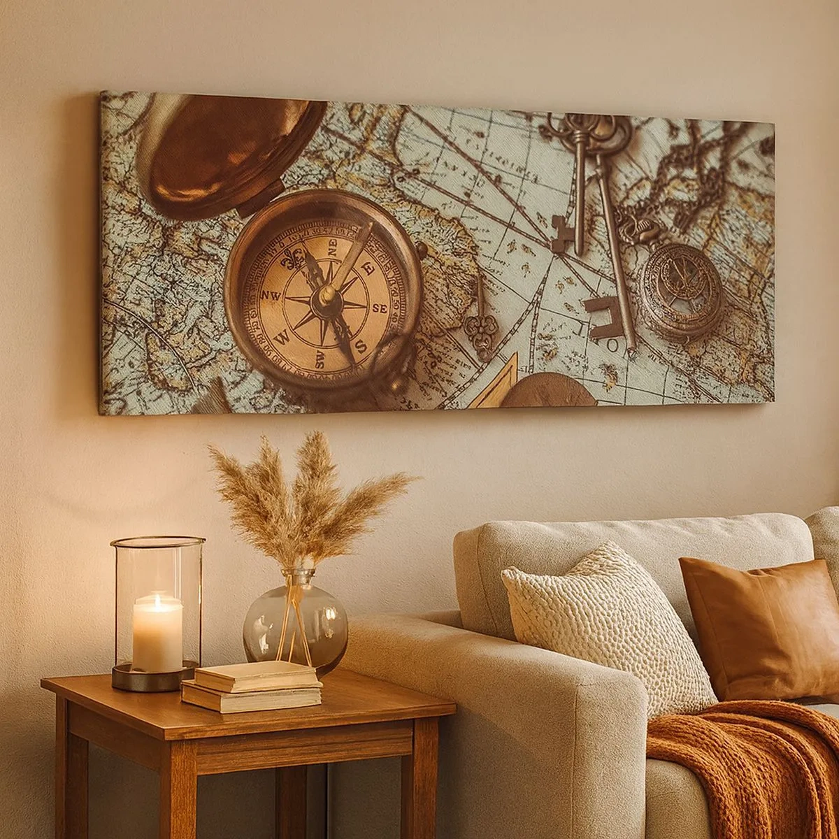 Canvastavla - Bild på duk - För äventyrare - 100x40 cm