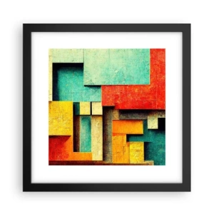 Affisch i svart ram - Festival av räta vinklar - 30x30 cm