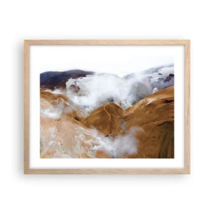 Affisch i ram av ljusek - Islands råa skönhet - 50x40 cm