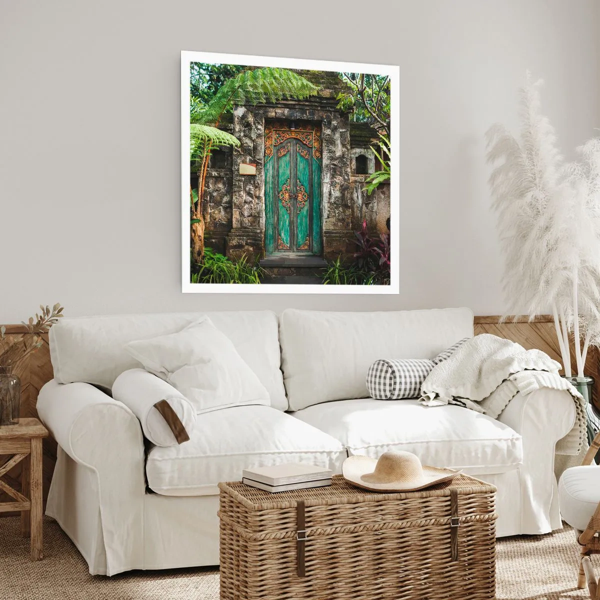 Affisch - Dörren till exotiska världen - 50x50 cm