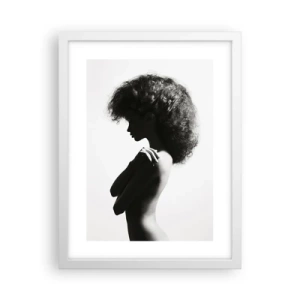 Affisch i vit ram - Som en blomma på en slank stjälk - 30x40 cm