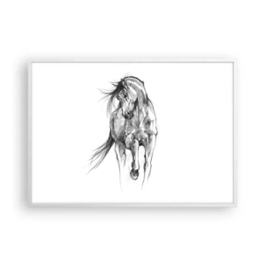 Affisch i vit ram - Elegant trav - 100x70 cm
