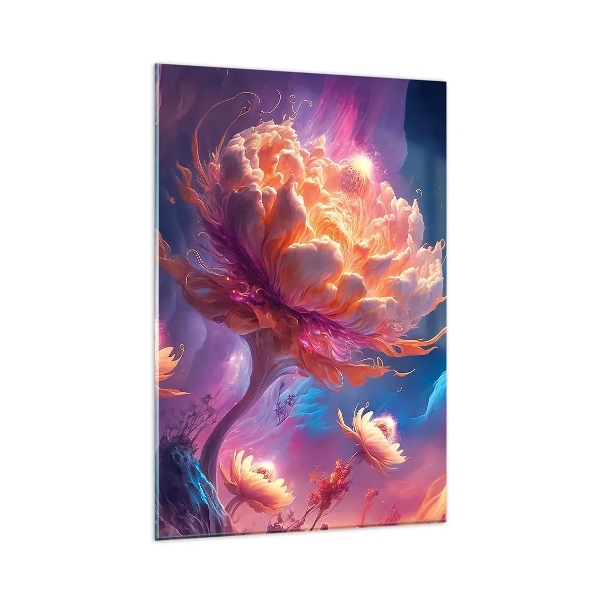 Glastavla - Bild på glas - En annan värld - 80x120 cm