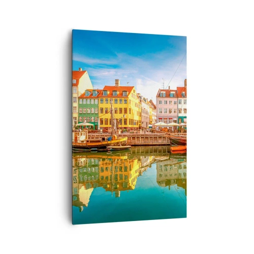 Canvastavla - Bild på duk - Vid spegelklart vatten - 80x120 cm