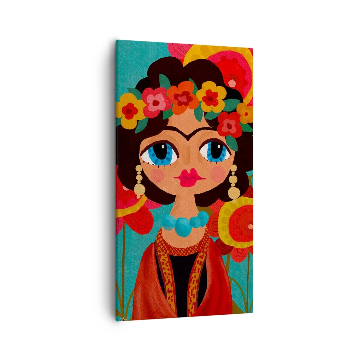 Canvastavla - Bild på duk - Vallmojungfru - 55x100 cm