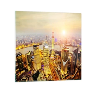 Glastavla - Bild på glas - Asiatisk dröm - 60x60 cm
