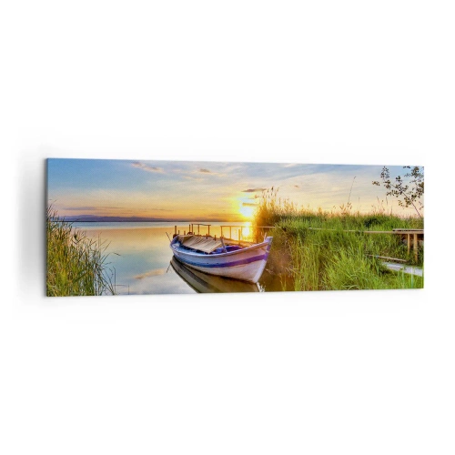 Canvastavla - Bild på duk - Uppfyllda drömmars vik - 160x50 cm