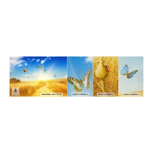 Provbit av fototapet Premium Canvas - Varför vi älskar sommaren? - Landskap, Fjärilar, Natur - 100x30 cm