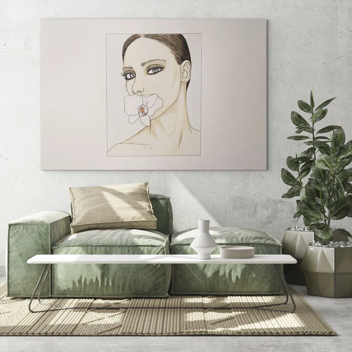 Glastavla - Bild på glas - Elegansens och skönhetens symbol - 70x50 cm