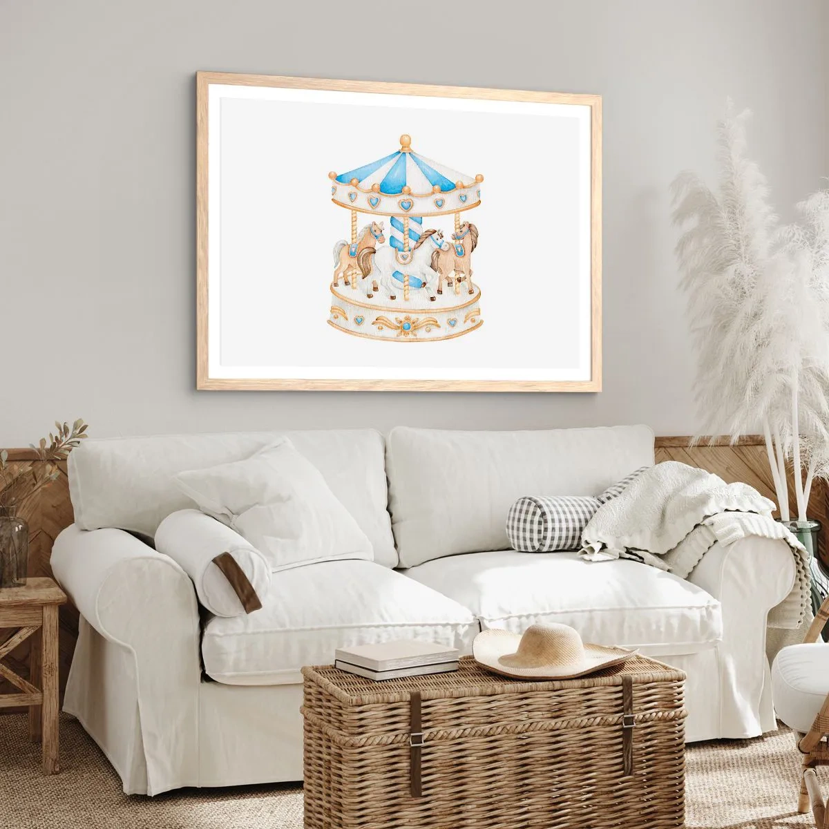 Affisch i ram av ljusek - En ljuvlig barndom - 91x61 cm