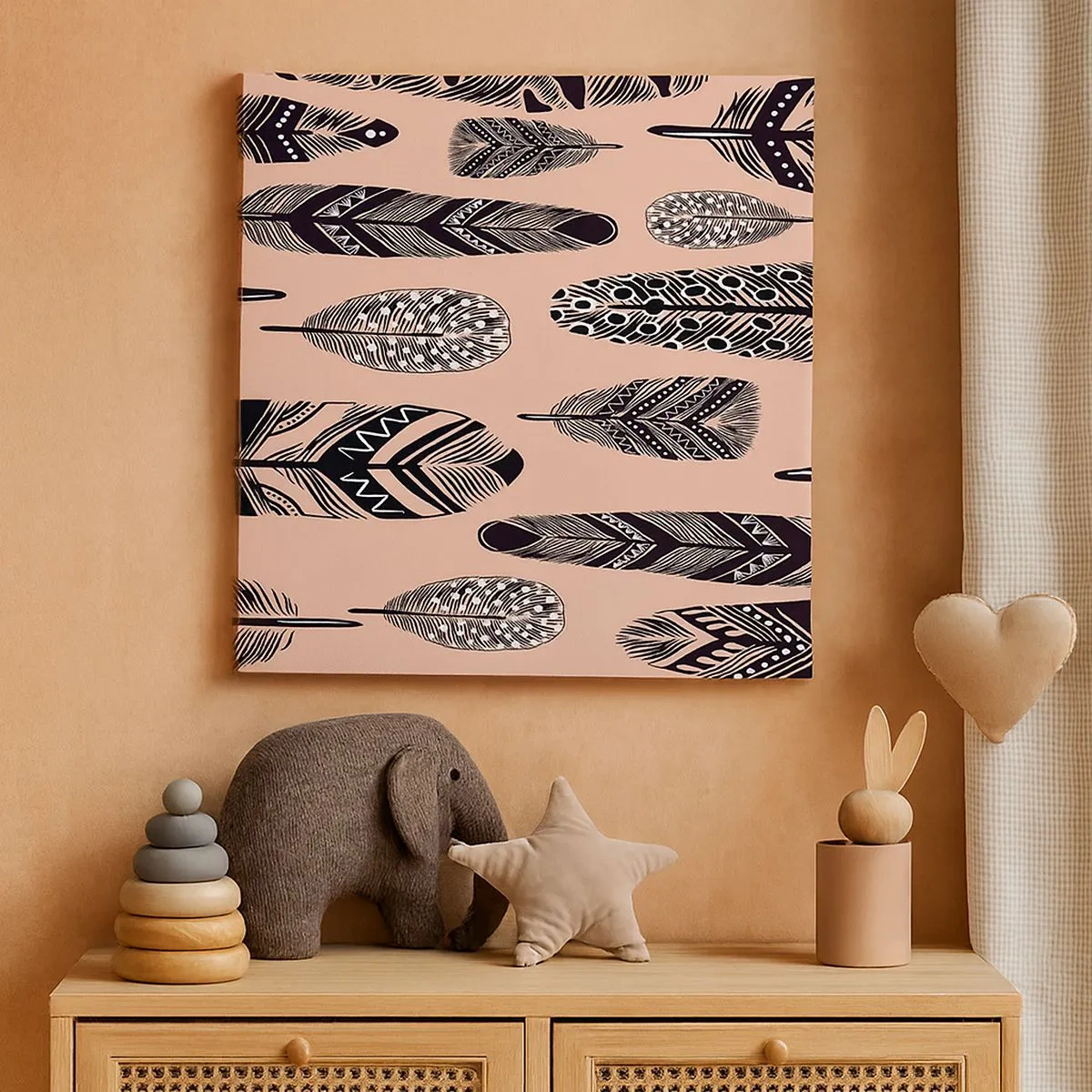 Canvastavla - Bild på duk - Indiansk middag - 30x30 cm