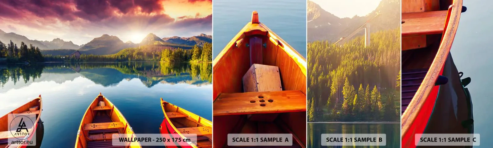 Fototapet Prov Standard Eco - Ingenting mot naturen - Landskap, Berg, Lugn - 100x30 cm