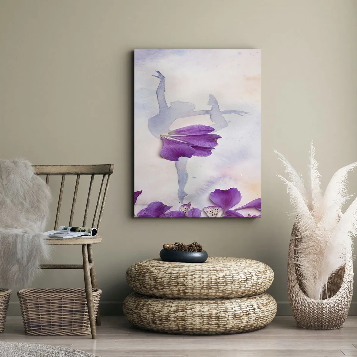 Canvastavla - Bild på duk - Ömtålig som en blomma - 50x70 cm