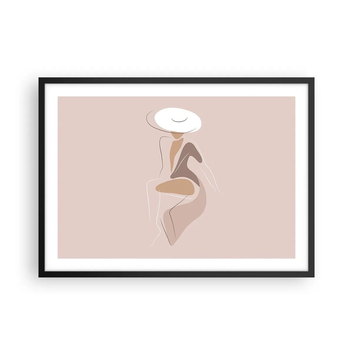 Affisch i svart ram - Att vara dam - 70x50 cm