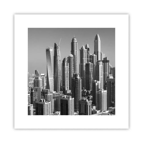 Affisch - Stad över öknen - 30x30 cm