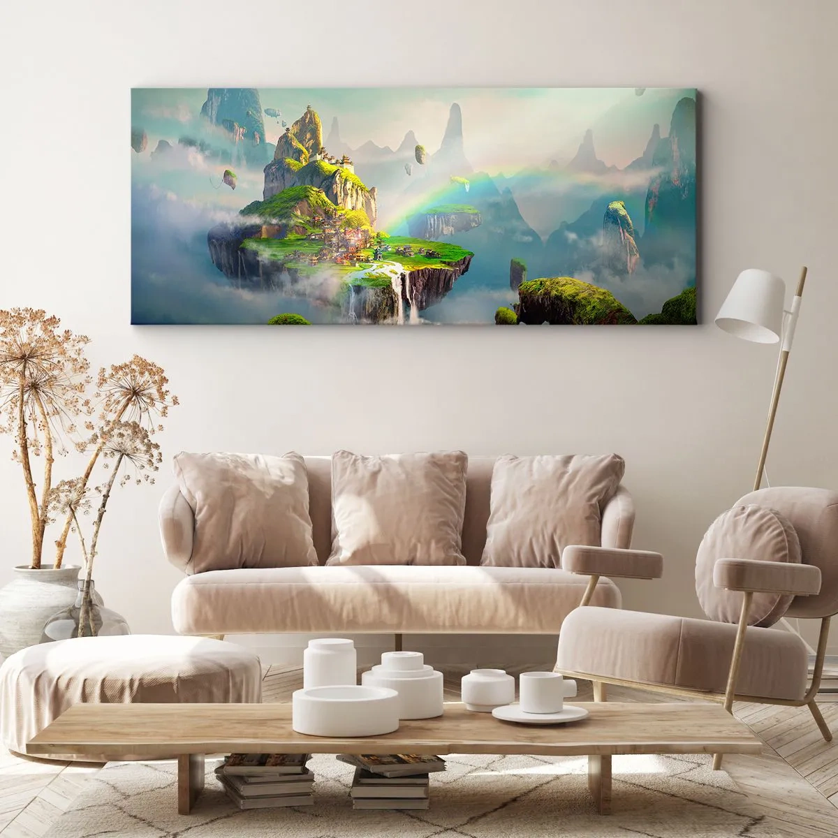 Canvastavla - Bild på duk - Mellanhimmel - 120x50 cm