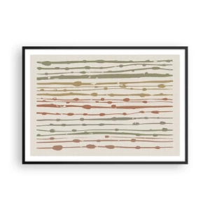 Affisch i svart ram - Musikalisk färgnotation - 100x70 cm