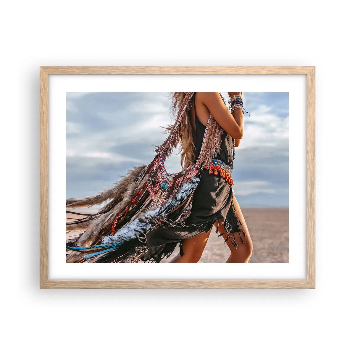 Affisch i ram av ljusek - Shamanens flicka - 50x40 cm