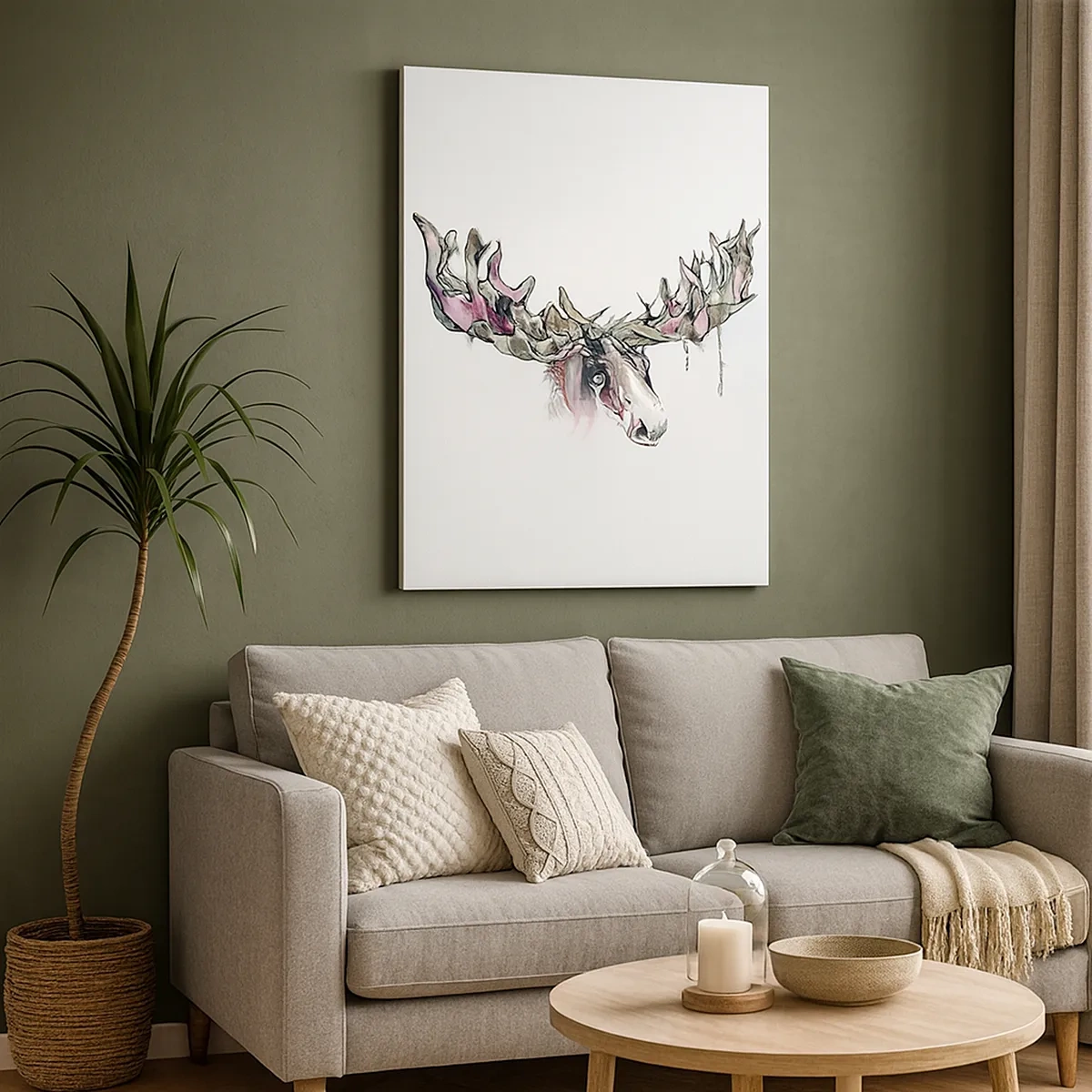 Canvastavla - Bild på duk - Skogskungens krona - 50x70 cm