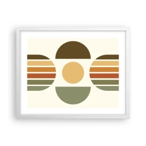 Affisch i vit ram - I jordens färger - 50x40 cm