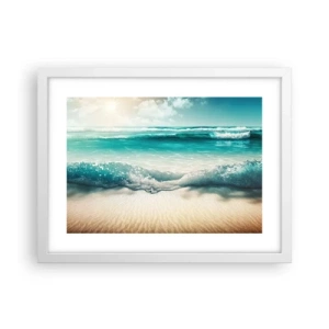 Affisch i vit ram - Lugnet i havet - 40x30 cm