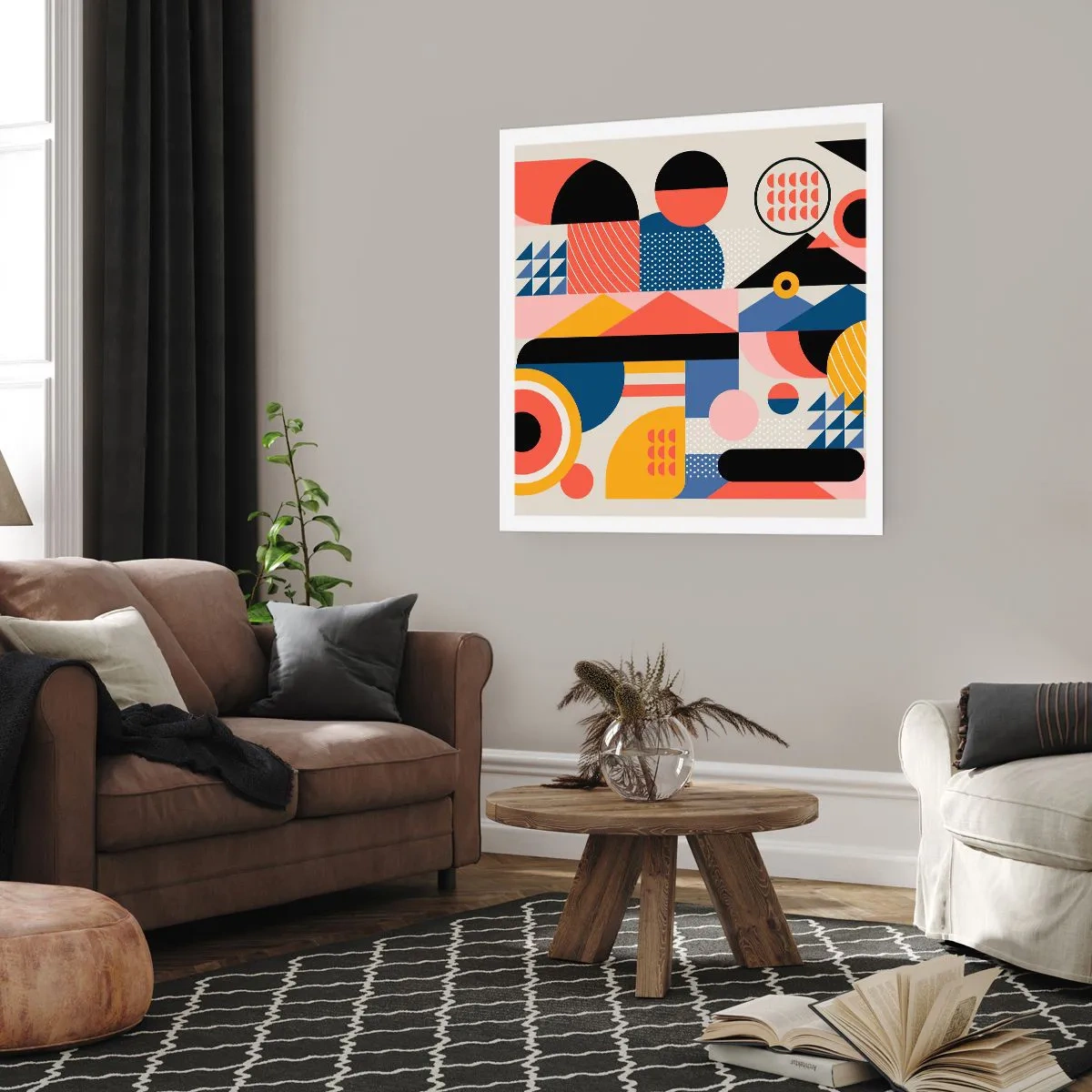 Affisch - Komposition: Lek - 30x30 cm