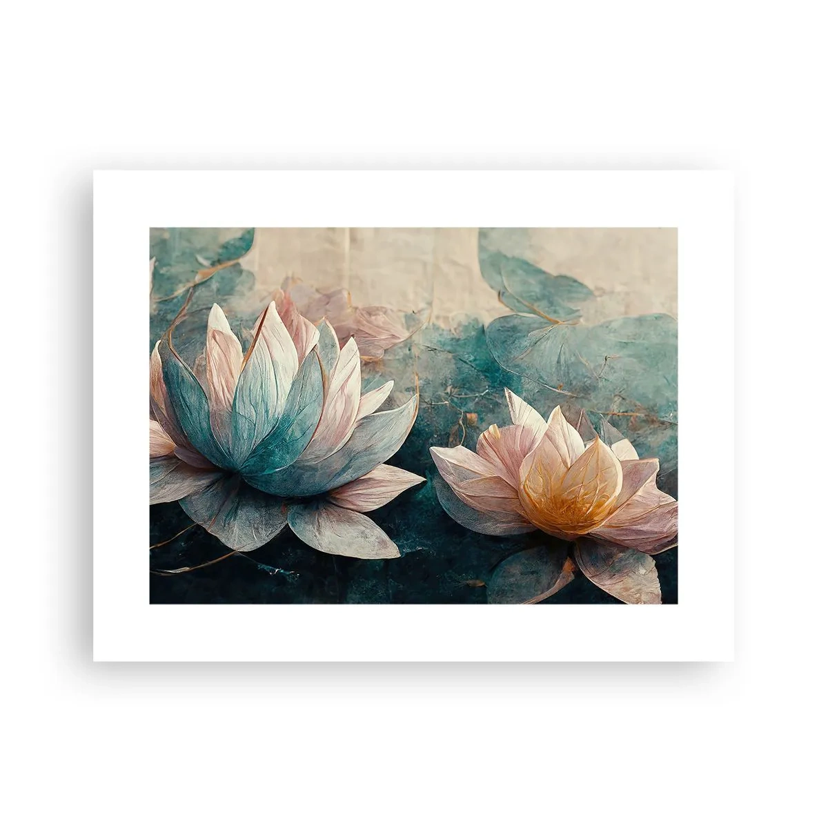 Affisch - Stjärnor i en sjö - 40x30 cm