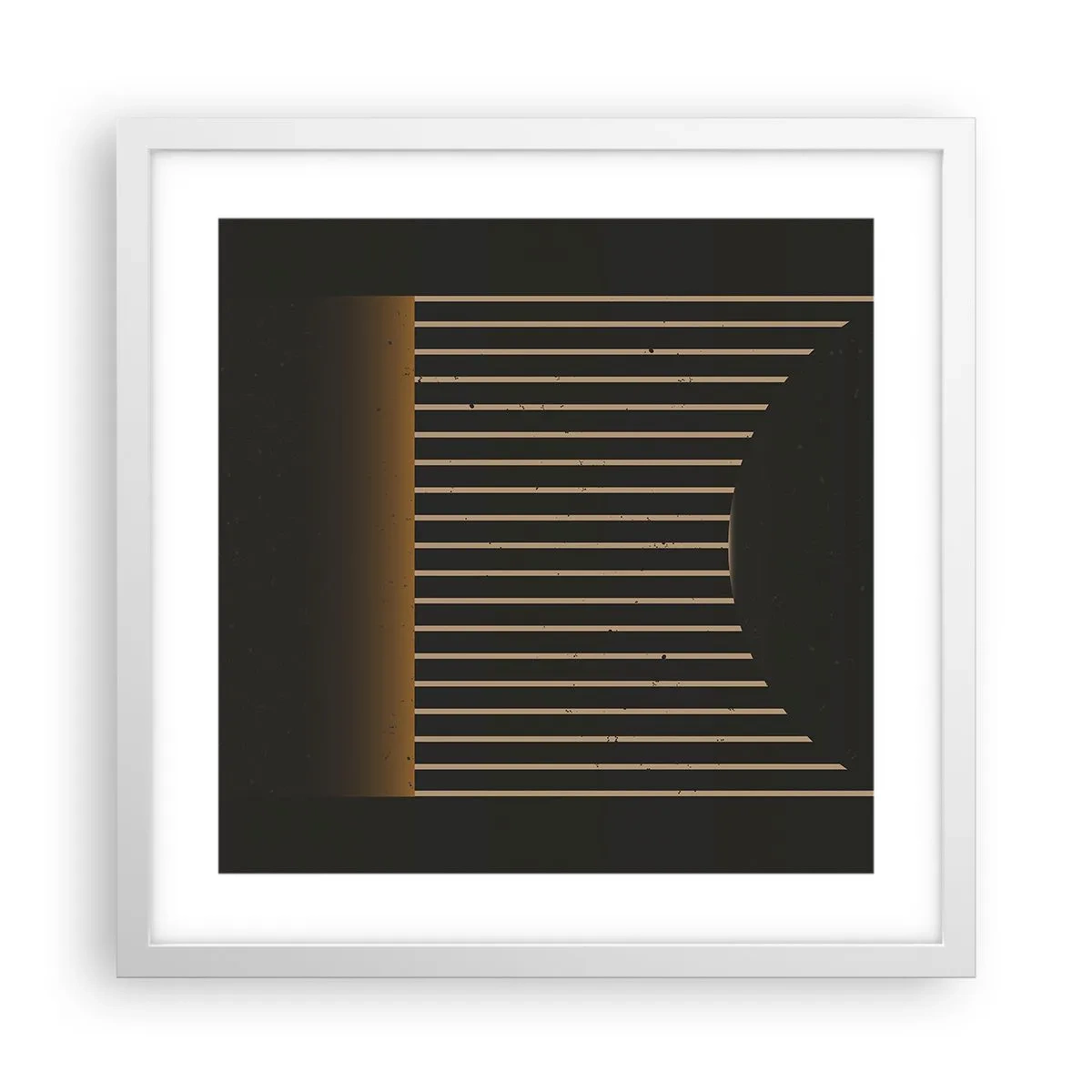 Affisch i vit ram - Utforska mörkret - 40x40 cm