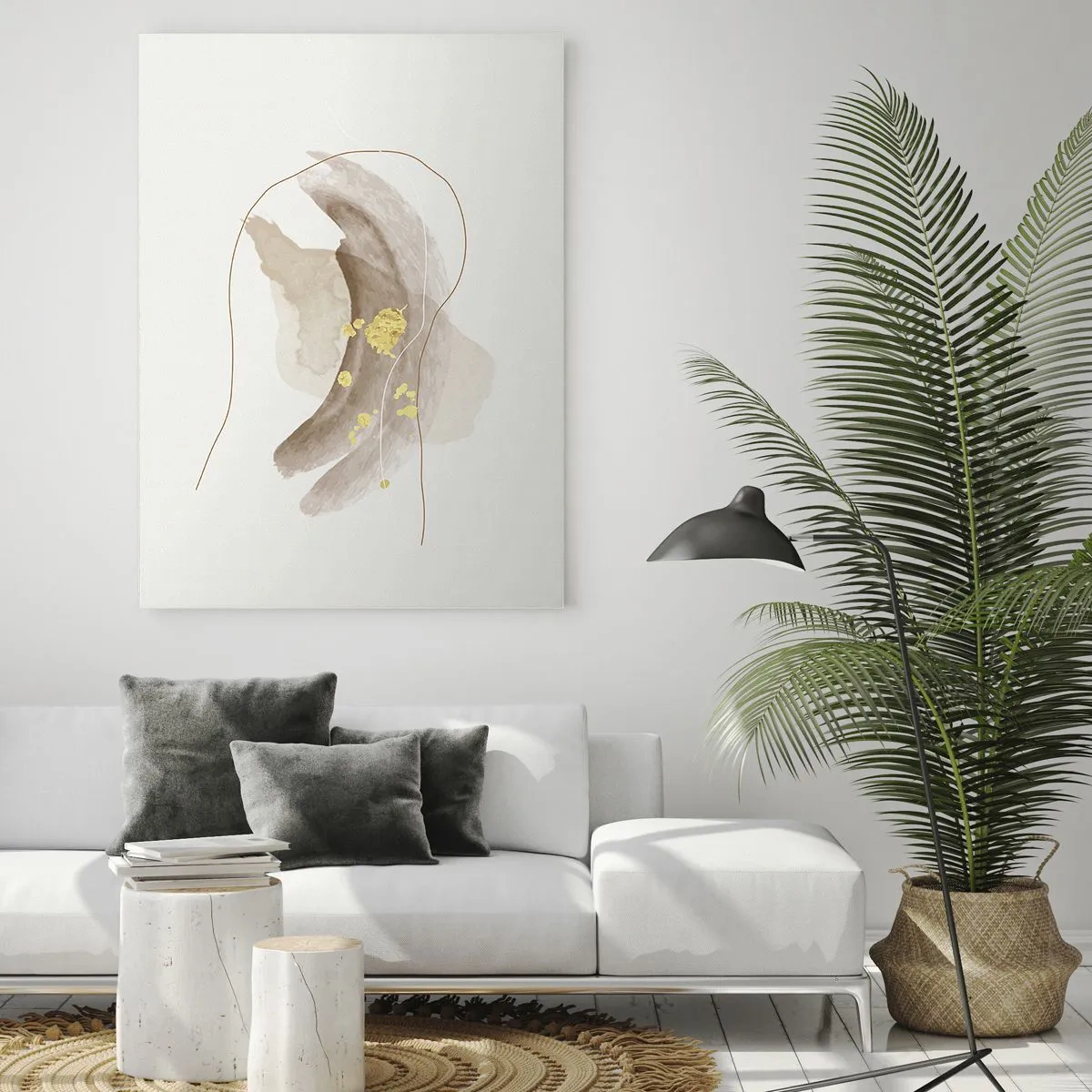 Glastavla - Bild på glas - Träffat i rummet - 50x70 cm