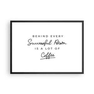 Affisch i svart ram - Framgångens hemlighet - 70x50 cm