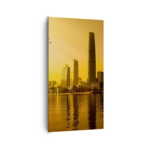 Canvastavla - Bild på duk - Gyllene staden - 65x120 cm