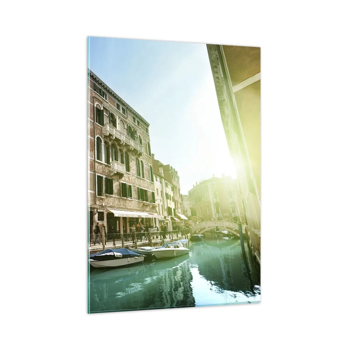 Glastavla - Bild på glas - Venedig - Amore Mio - 50x70 cm