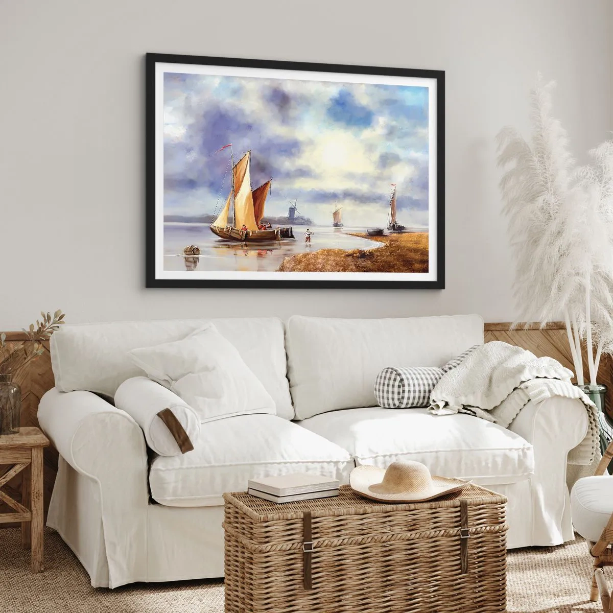 Affisch i svart ram - Seglarnas hemkomst - 50x40 cm