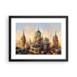 Affisch i svart ram - Städernas stad - 40x30 cm