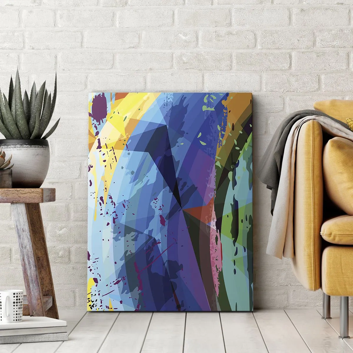 Canvastavla - Bild på duk - Färgglad yrsel - 50x70 cm