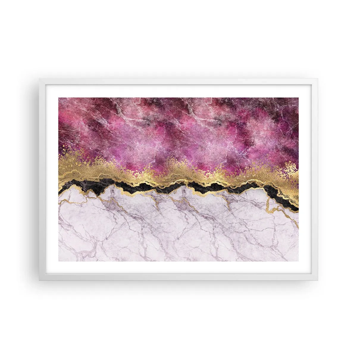Affisch i vit ram - På gränsen - 70x50 cm