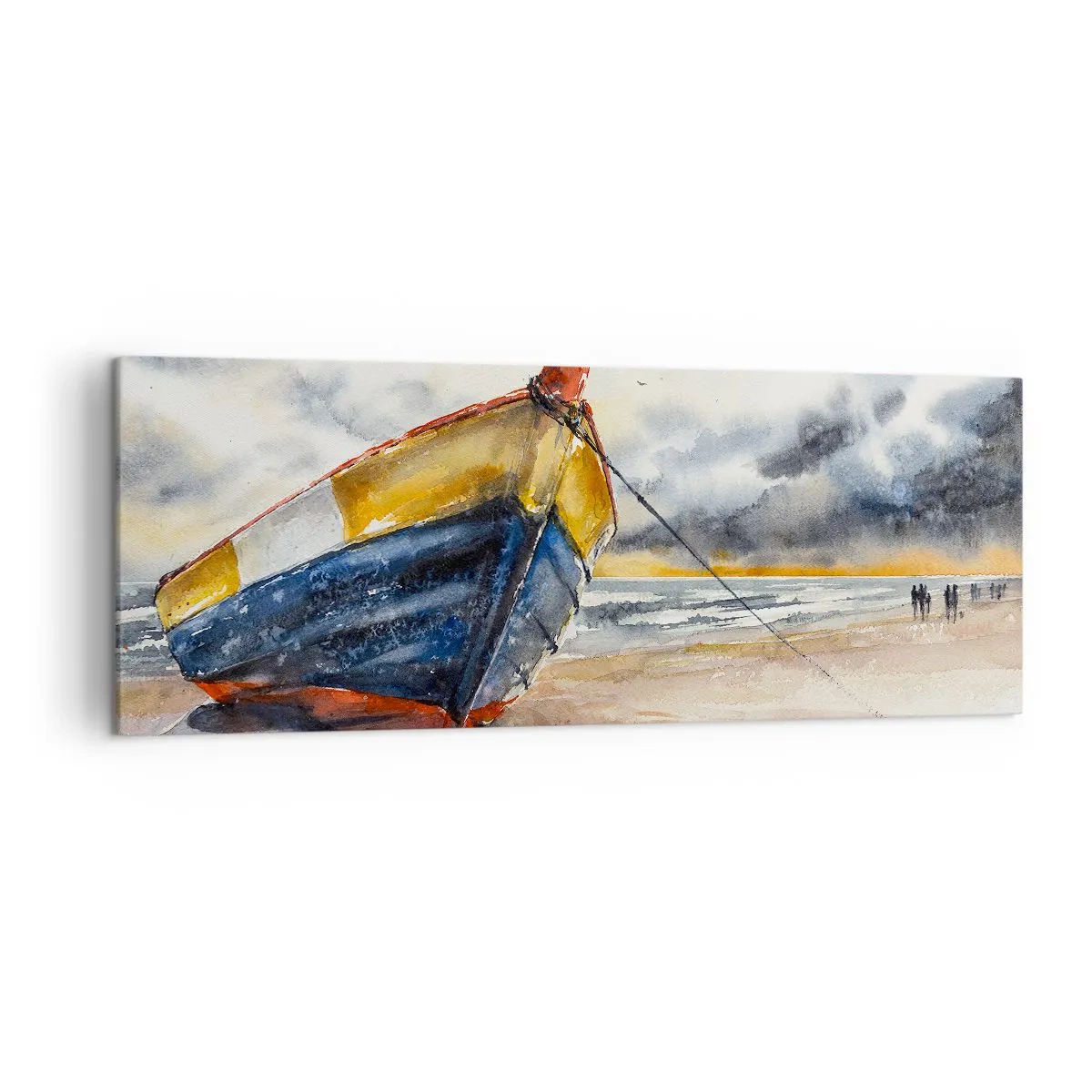 Canvastavla - Bild på duk - Vila på stranden - 140x50 cm