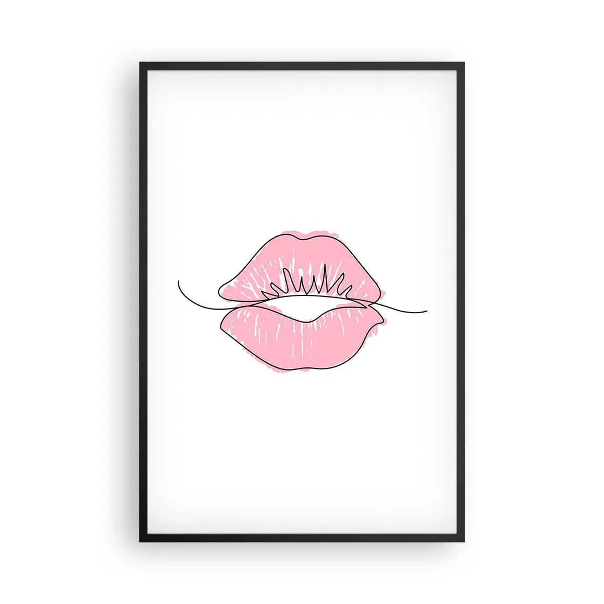Affisch i svart ram - Redo att kyssas? - 61x91 cm