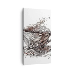 Canvastavla - Bild på duk - Te är gott för allt - 55x100 cm