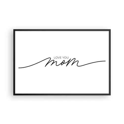 Affisch i svart ram - Jag är mycket rörd - 91x61 cm