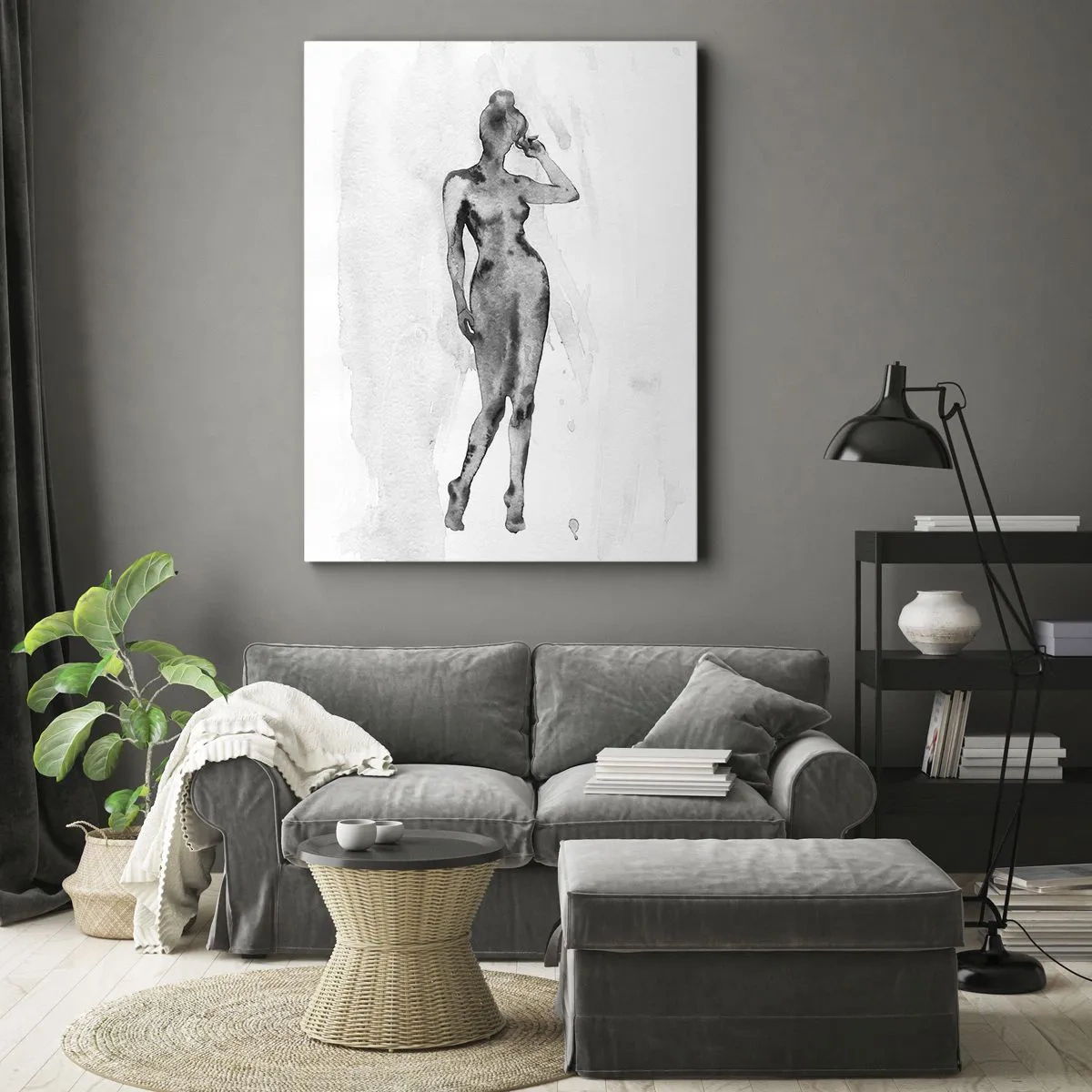 Canvastavla - Bild på duk - En studie om kvinnlighetens perfektion - 45x80 cm
