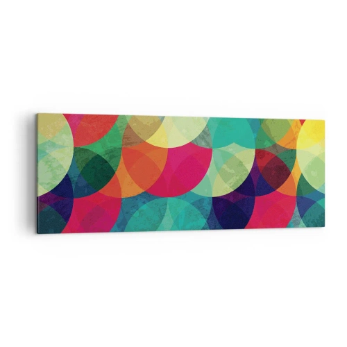 Canvastavla - Bild på duk - Regnbågsfärd - 140x50 cm
