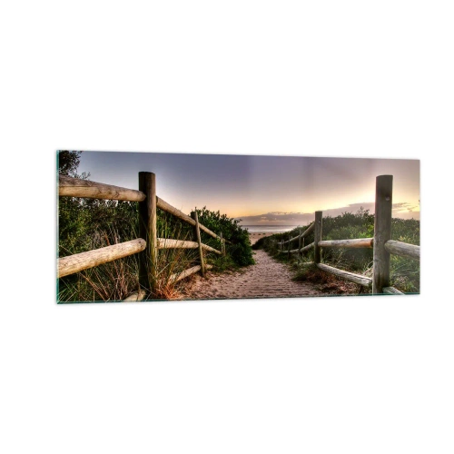 Glastavla - Bild på glas - Målet är synligt - 140x50 cm