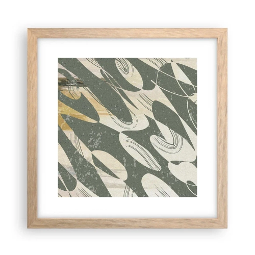Affisch i ram av ljusek - Rytmisk abstraktion - 30x30 cm