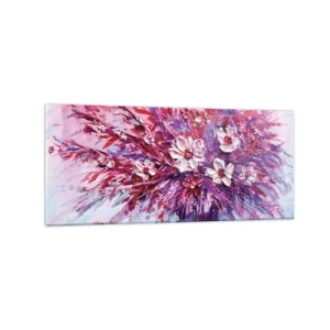 Glastavla - Bild på glas - Oskuld och passion  - 120x50 cm