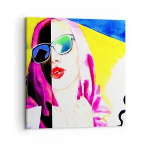 Canvastavla - Bild på duk - Jag är varken vit eller svart - 70x70 cm